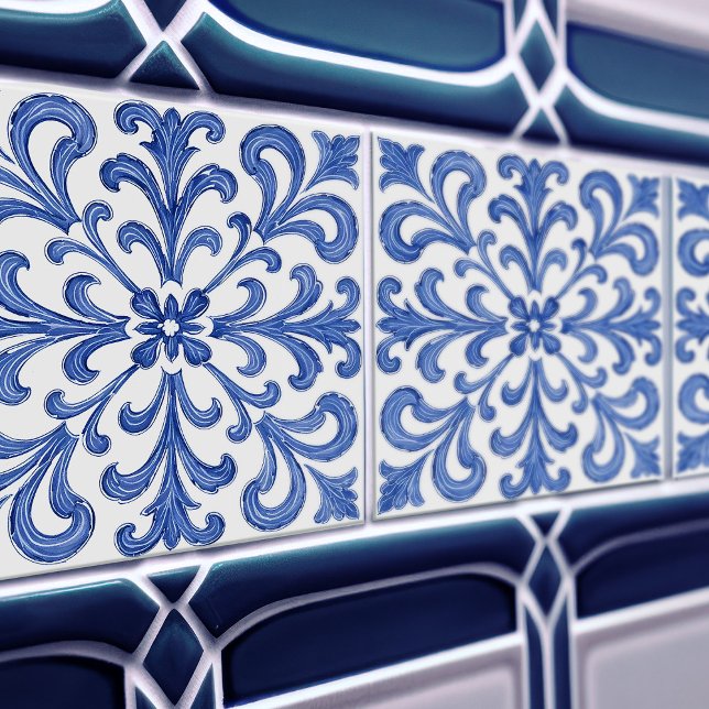 Azulejo Lisbon Patterned Talavera Ceramic Design Tile (Creator Uploaded)