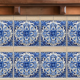 Azulejo Lisbon Patterned Talavera Ceramic Design Tile