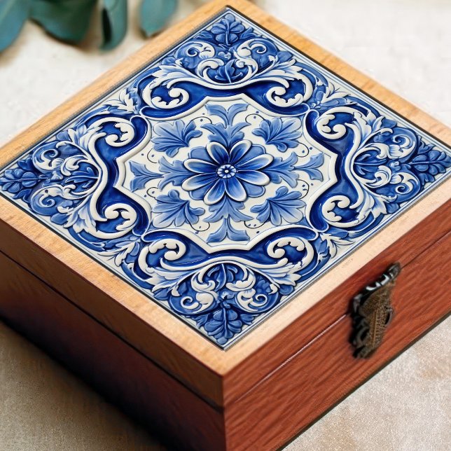 Azulejo Lisbon Patterned Talavera Ceramic Design Tile (Creator Uploaded)