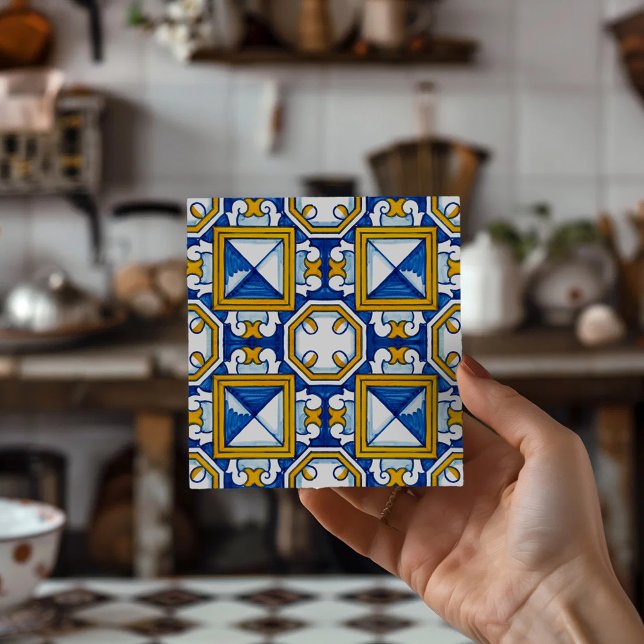 Azulejo Pattern Authentic Portuguese Home Accent Tile (Coasters, Drink Coasters, Coaster Set, Home Decor,
Housewarming Gift, Kitchen Accessories)