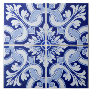 Azulejo Portuguese Mediterranean Blue White Tile