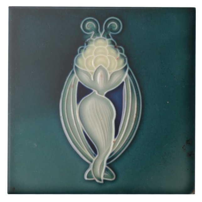 Azulejo Tile art nouveau style decorative fireplac (Front)