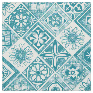 azulejos blue fabric