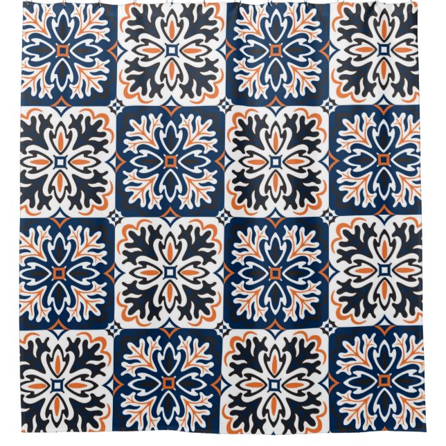 Azulejos ceramic tile design. Talavera tracery mot (Front)