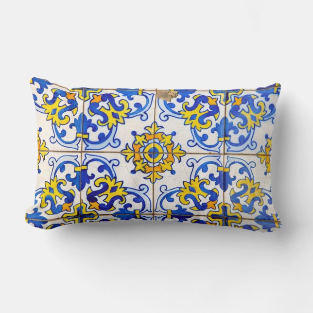 Azulejos Ceramic tiles Lumbar Pillow (Front)