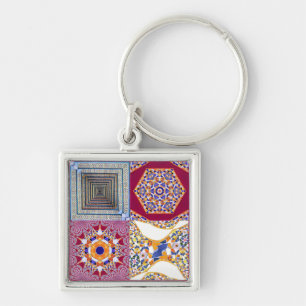 Azulejos Geometric Tiles with a CG twist Keychain