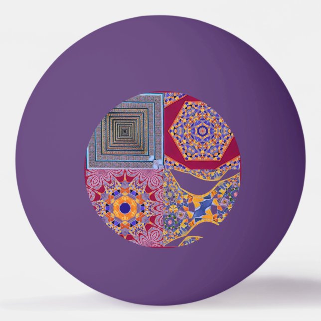 Azulejos Geometric Tiles with a CG twist Ping Pong Ball (Front)
