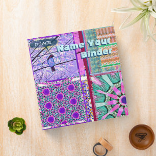 Azulejos Geometric Tiles with Bird of Peace Binder