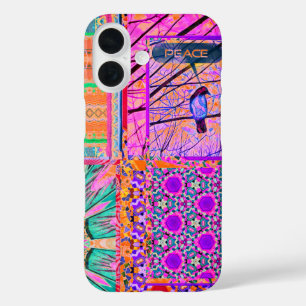 Azulejos Geometric Tiles with Bird of Peace iPhone 16 Case