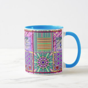Azulejos Geometric Tiles with Bird of Peace Mug