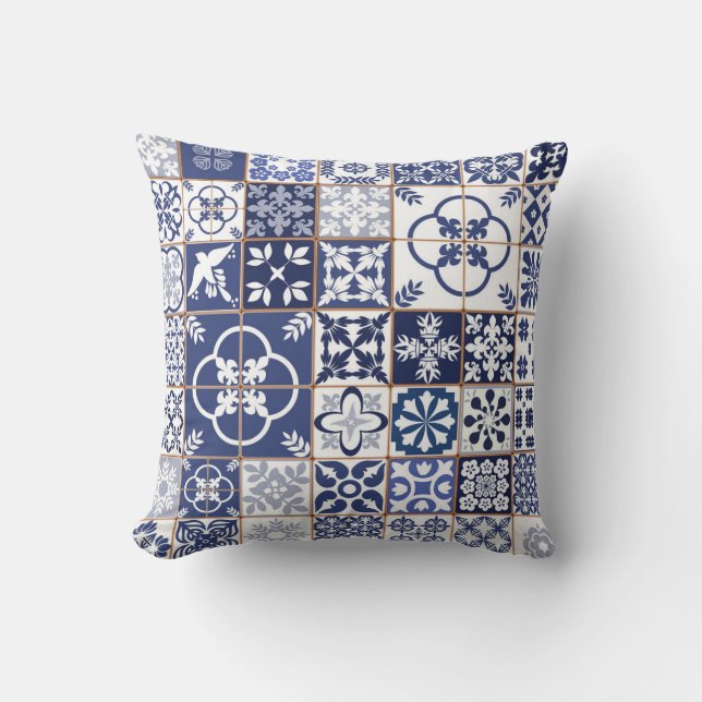 Azulejos Pattern Pillow (Front)