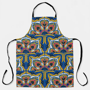 Azulejos portugal seamless pattern apron