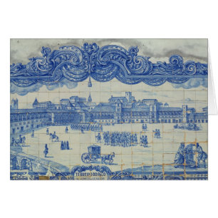 Azulejos tiles depicting the Praca do Comercio