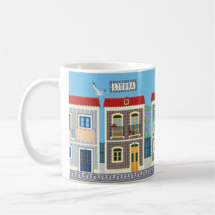 Azulejos typical house in Portugal    Coffee Mug