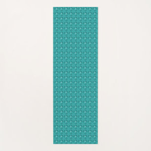 Azur Green Flowers in 3D , Artdeco Yoga Mat