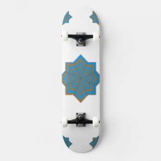 Azure and Ember Star Skateboard