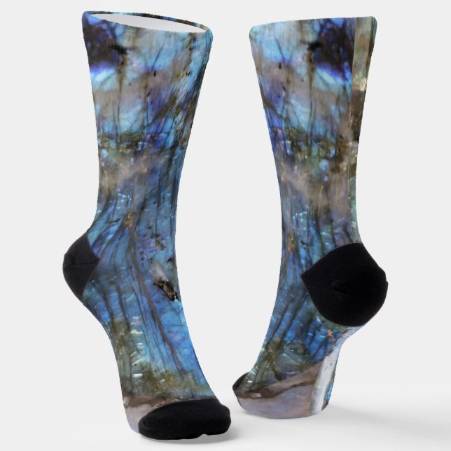 Azure and Iridescence Socks (Angled)