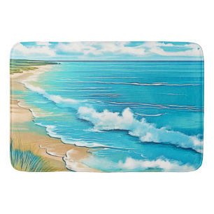 Azure Beach Calm Design Bath Mat