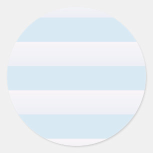 Azure Beach Stripe Classic Round Sticker