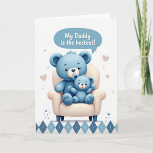 Azure Bear Fathers Day Card