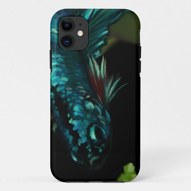 Azure Betta Fish  Case-Mate iPhone Case (Back)