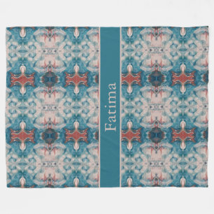 Azure Bloom, custom Fleece Blanket