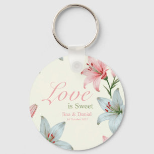 Azure Bloom Keychain