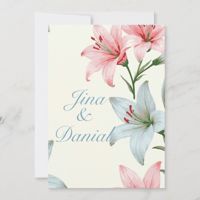 Azure Bloom V03 Invitation (Front)