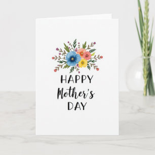 Azure Blossom Mothers Card