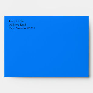 Azure Blue A7 5x7 Envelopes With Return Address
