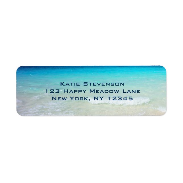Azure Blue Caribbean Tropical Beach (Front)