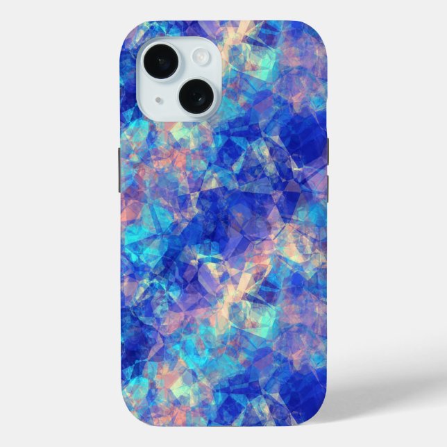 Azure Blue Crumpled Texture Case-Mate iPhone Case (Back)