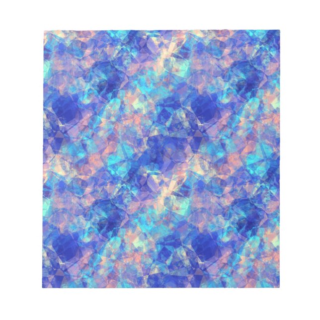 Azure Blue Crumpled Texture Notepad (Front)