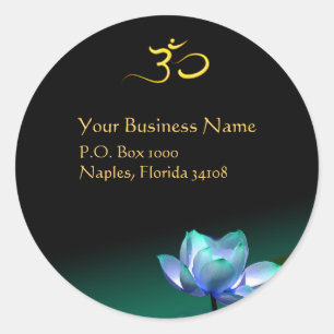 Azure Blue lotus stickers