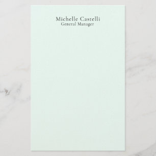 Azure Blue Professional Unique Classical Simple Stationery