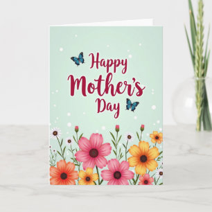 Azure Butterfly Mothers Card