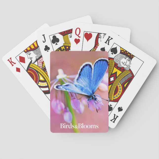 Azure Butterfly Playing Cards (Back)