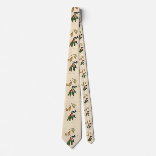 Azure (Cerulean) Warbler, Audubon Birds of America Tie (Front)