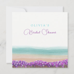 Azure Coast in Bloom Bridal Shower Invitation