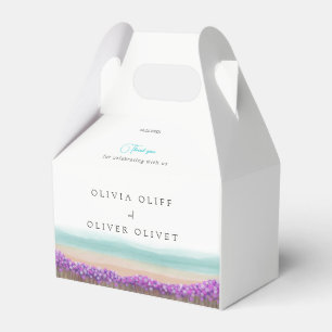 Azure Coast in Bloom Wedding Favor Box