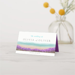 Azure Coast in Bloom Wedding Place Card