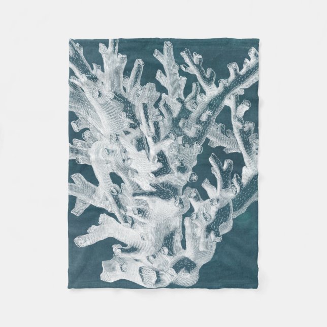 Azure Coral I Fleece Blanket (Front)