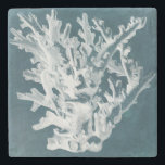 Azure Coral I Stone Coaster<br><div class="desc">Marine Life</div>