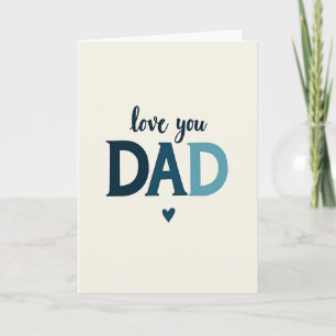 Azure Dad Love You Card