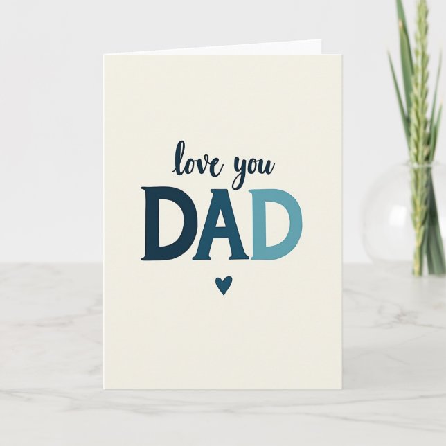 Azure Dad Love You Card (Front)