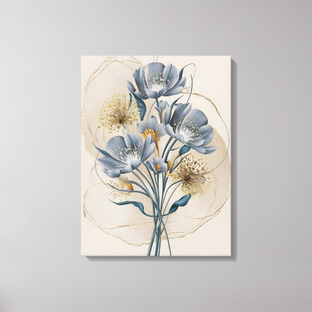 Azure Elegance Canvas Print (Front)