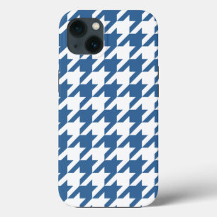 Azure Elegant Houndstooth iPhone 13 Case