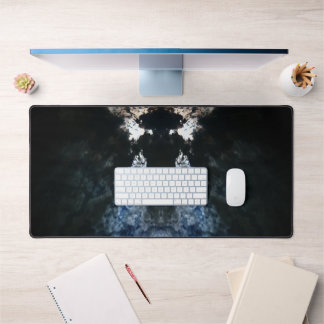 Azure Embrace: Celestial Convergence Desk Mat