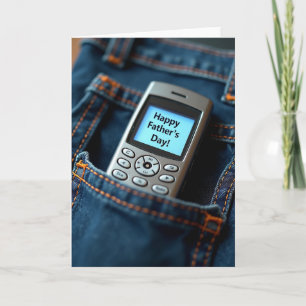 Azure Fathers Day Message Card