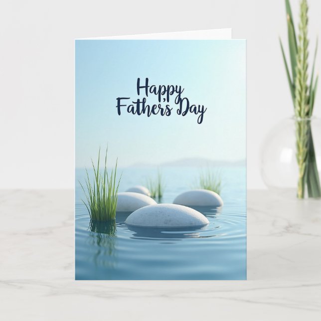Azure Fathers Day Stones Card (Front)